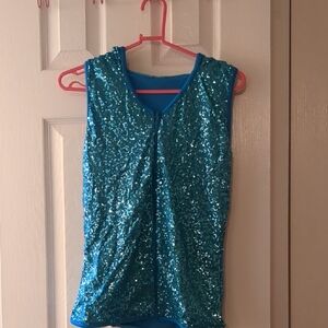 Balera Blue Or Fuchsia Sequin Dance Top